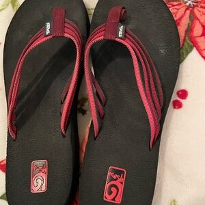 Teva Red and Black Sandals